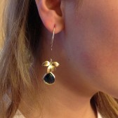 modern long sapphire earrings