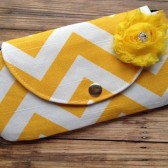Yellow Chevron Clutch 