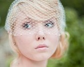 Bandeau Birdcage Veil with Pearls