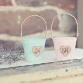 Set of 2 Shabby Pails