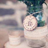 Monogram wood slice