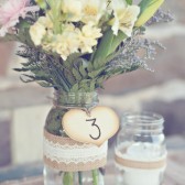 Engraved heart table number