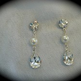 Pearl Crystal Earrings, Swarovski 