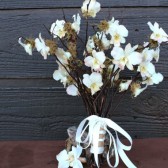 ivory and blush orchid woodland bouquet