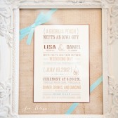 Wedding Invitation: Rustic and Vintage Mason Jar