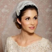 Juliet Veil - vintage lace cap with tulle veil