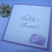 Lavender Seashell Table Number