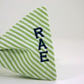 seersucker monogrammed bowtie