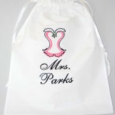 Personalized Bridal Shower Lingerie Bag monogrammed with Mrs. & Last Name - Perfect Bridal Shower Gift or Bridesmaids Gifts
