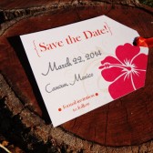 Tropical Luggage Tag Save the Date