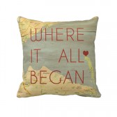 Custom Map Pillow