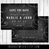 Chalkboard Calendar Save the Date