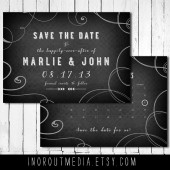 Chalkboard Calendar Save the Date
