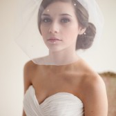 Tulle Teardrop Blusher Veil Birdcage Veil - Angelina