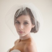 Double Layer Tulle Blusher Veil - Chloe
