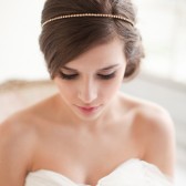 Gold Rhinestone Headband, Rhinestone Tiara, Bridal Headpiece, Jeweled Headpiece - Fiona