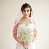 Dotted Point d' Esprit Lace Mantilla Veil - Emma