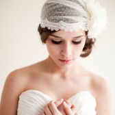 Dotted Bridal Cap - Claire