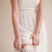 Lace and Beaded Garter Something Blue - Iris