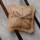 Mini Burlap Ring Bearer Pillow