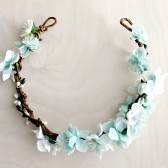 Romantic Aqua Floral Hair Wreath