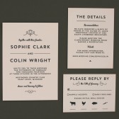 Modern Deco Wedding Invitation