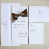 Modern Monogram Invitation Suite
