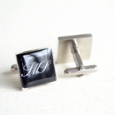 monogram cufflinks by white truffle 