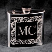 Monogrammed Flask, Personalized Groomsmen Gift