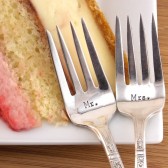 Mr. Mrs. Dessert Forks, Wedding Cake Forks