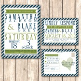 Nautical and Modern Wedding Invitations