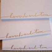 Gold Foil Letterpress Note Cards
