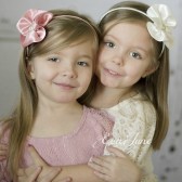 Pearl Crystal Encrusted Flower Girl Headband.