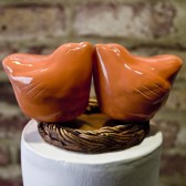 Orange Love Bird Cake Topper