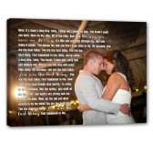 first dance with lyrics on custom canvas