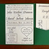 Retro Pocketfold Peacock Wedding Invitation