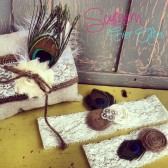 Peacock Garter & Ring Bearer Pillow Set