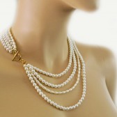Bridal Pearl Necklace Layered
