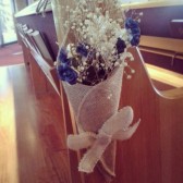 Burlap Pew/Aisle Cones-Flower Holders