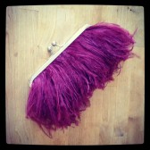 Ostrich Feather clutch - Dove Grey