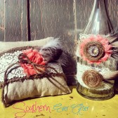 Burlap Garter set with Ring bearer Pillow