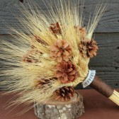 pinecone and wheat bouquet