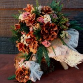 pinecone spring bouquet and boutonniere