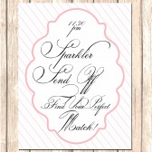 Polka dot sparkler sign