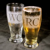 Pint glasses, personalized groomsmen gifts