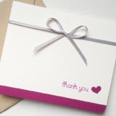 Plum Wedding Thank You Card