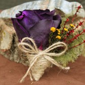 purple rose boutonniere