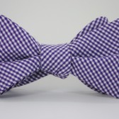 Purple Check bowtie