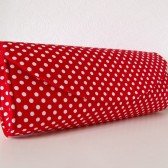 Red polka dot  clutch