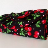 Cherry rockabilly clutch